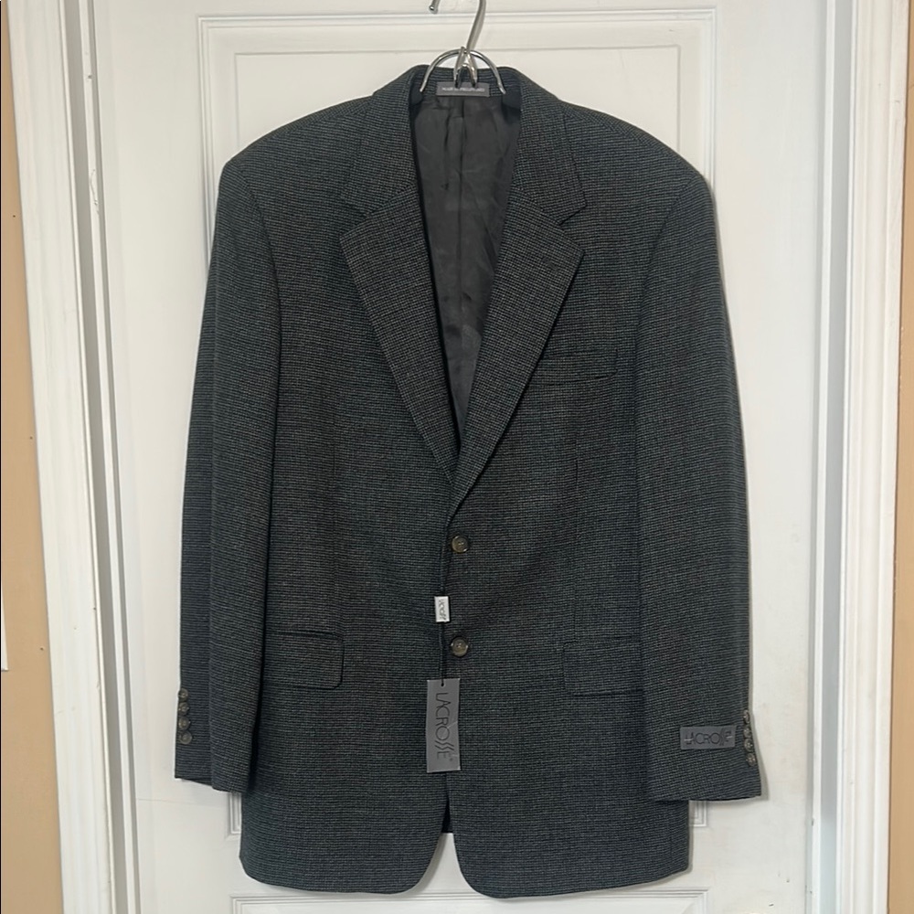 NWT LACROSSE men’s  Gray TWEED Blazer SIZE 40 R